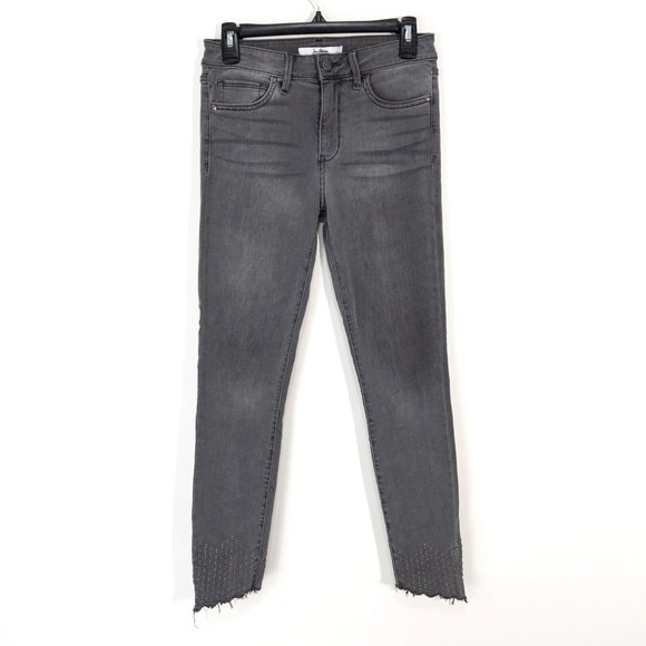 Sam Edelman Gray Womens Jeans‎ Size 27 Stretchy 9" Rise 27" Inseam Raw Hem - Picture 1 of 7